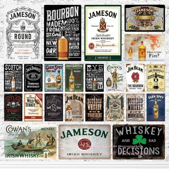 

Jack Daniel's Whiskey Shabby Metal Tin Sign Glen Spey Whisky Bar Cafe Pub Home Decor Picture Beer Wine Art Painting Plate Plaque