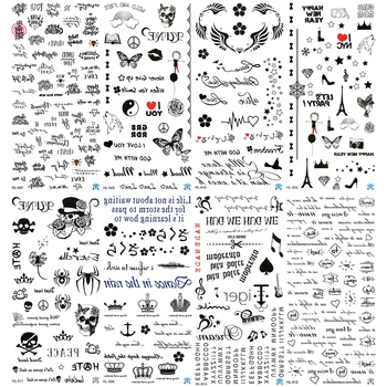 

5PCS / Set Balloon Temporary Tatoo Face Tattoo Temporaire Femme Waterproof Star Temporaria Halloween Tatoos Temporales For Women