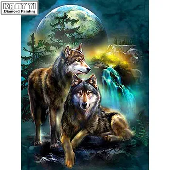 

Diamond Embroidery Wolves Diamond Painting Full Square New Arrival Animals Diamond Mosaic Sale Pictures With Rhinestones