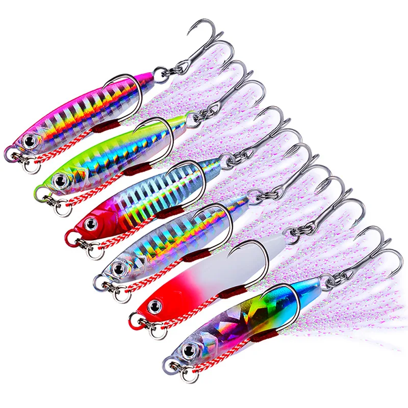 PRO BEROS Lead Fish Jig Fishing Lure 7G-10G-15G-20G-30G Metal Fishing Bait Artificial Hard Lead Baits With Hooks