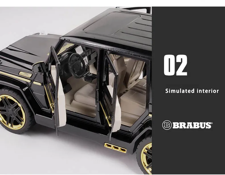 Литье под давлением и игрушечный транспорт, модель автомобиля, модифицированная модель G65, 1:24, имитация металлического сплава, игрушки для детей, подарки для детей