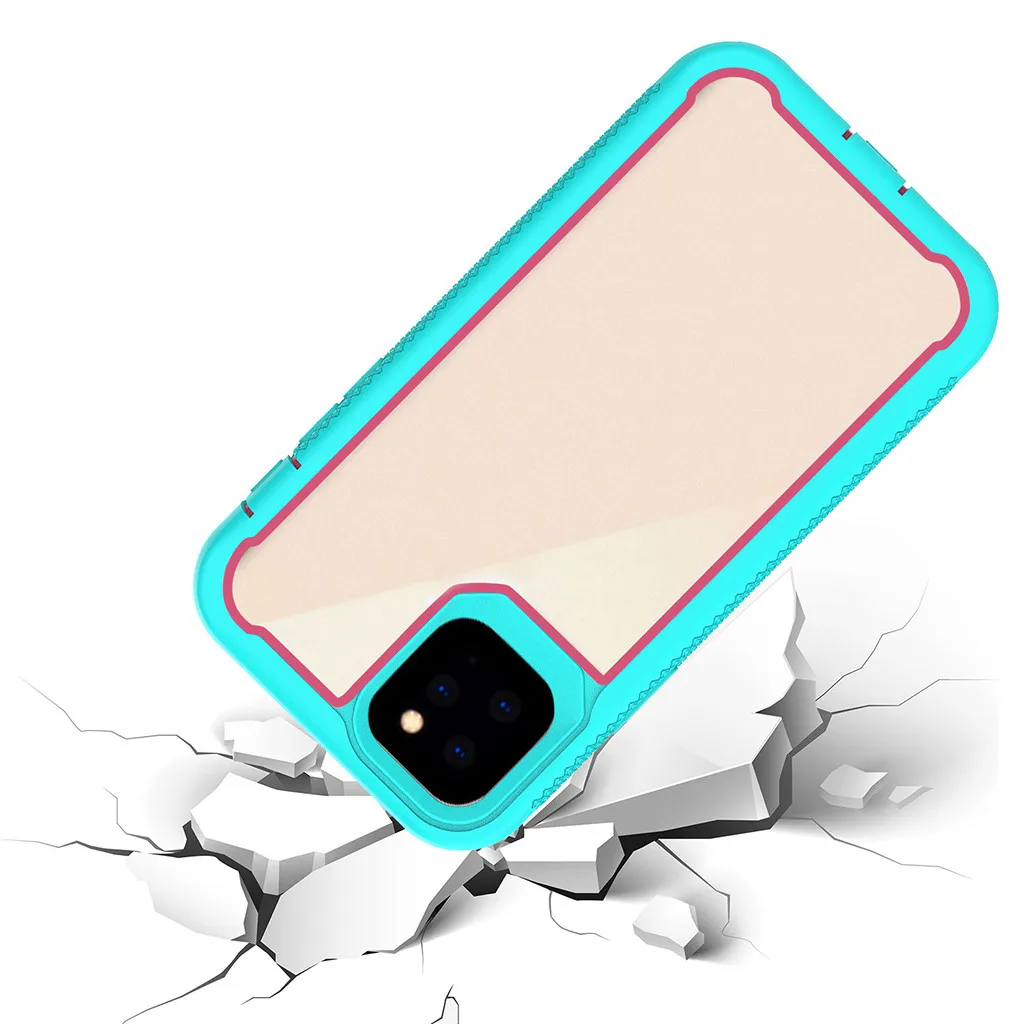 Для iPhone 11 Pro Max чехол Гибридный сверхпрочный ударопрочный Прозрачный задний Чехол защитный чехол для телефона противоударный чехол
