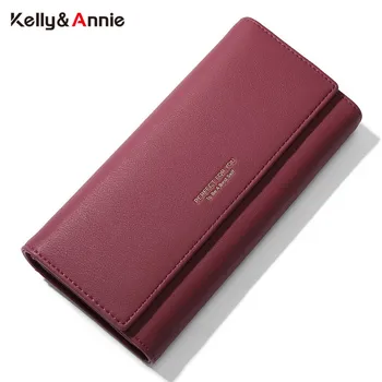 

Trifold Large Capacity Wallet Women Long Clutch Purse Soft Touch Leather Female Wallets Purses Phone Pocket Card Holder Carteras