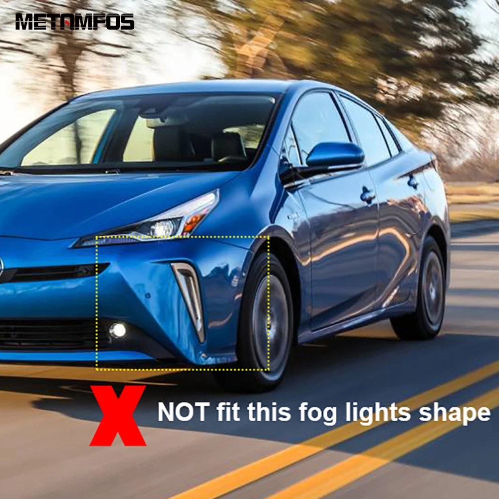 Для Toyota Prius Hatchback углеродное волокно передний противотуманный светильник, лампа для бровей, накладка, украшение, внешние аксессуары для автомобиля