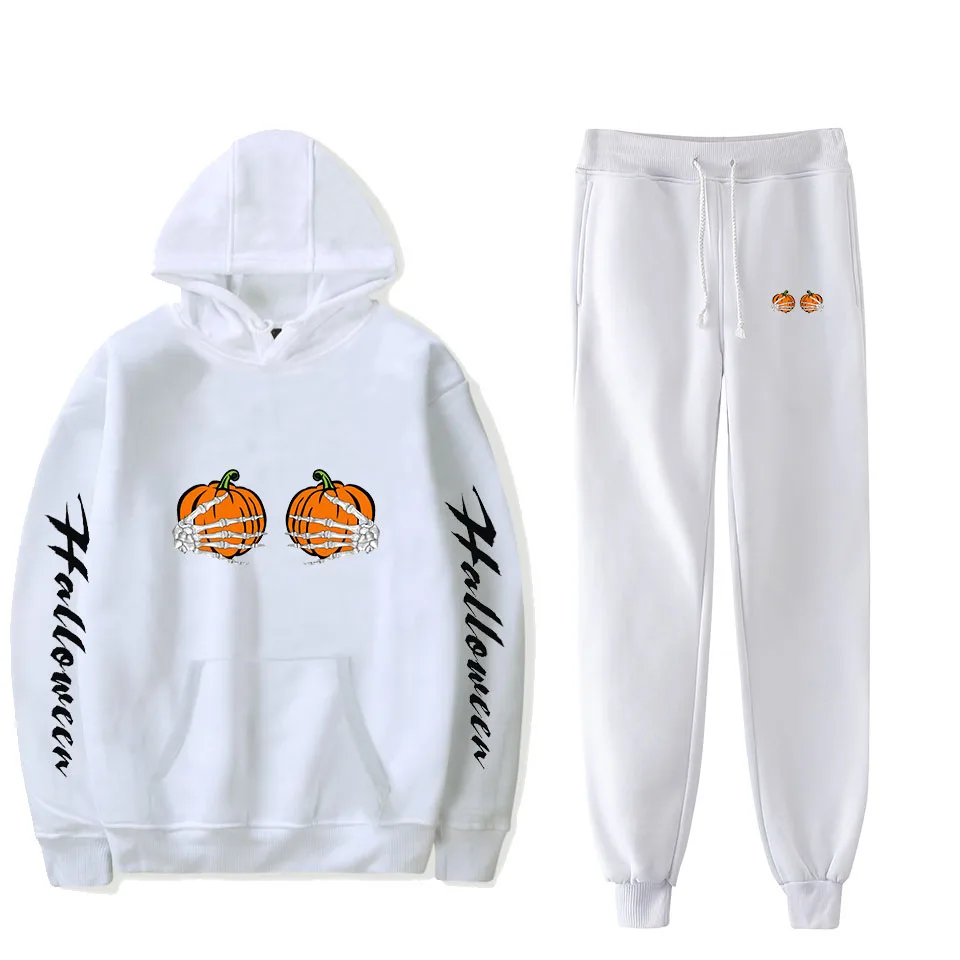 2019New Social Harajuku Hoodies HALLOWEENR Ghost pumpkin  For boys Solid Hooded Tops suits  men