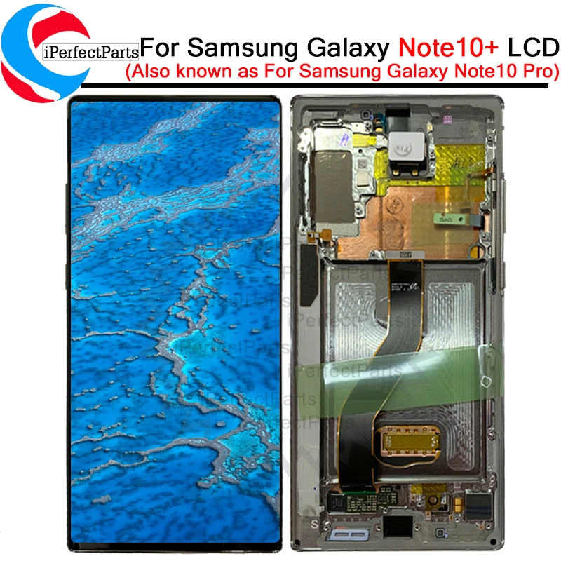 Для samsung Galaxy Note 10 Plus lcd с рамкой N975F/DS N975F N975U дисплей сенсорный экран дигитайзер для samsung note 10 Pro lcd