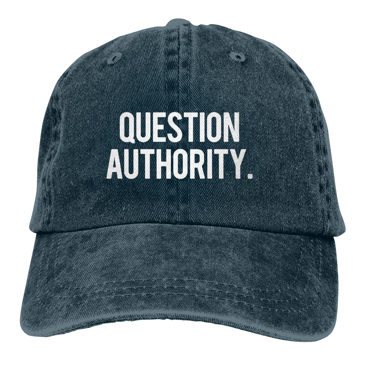 Вопрос Authority Casquette черный унисекс Мужские Женские джинсовые бейсболка с ремешком кепки Регулируемый Гольф папа шляпа