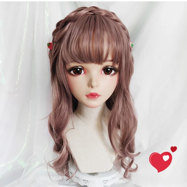 Wan-04) женская милая девушка смола половина головы маска кигуруми с BJD глаза косплей японского аниме ролевая маска лолиты кроссдресс кукла