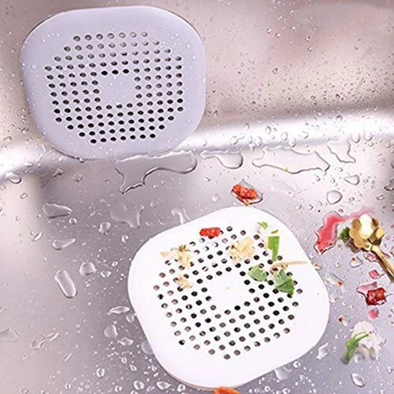 

Bathtub Drain Hair Catcher Shower Drain Cover Hair Stopper with Sucker Silicone Kitchen Sink Strainer Bathroom Hair Filter Drain