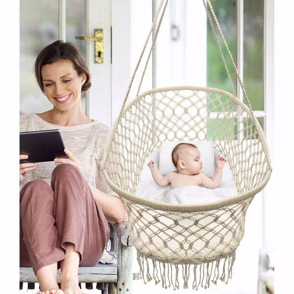 Baby Crib Cradle, Hanging Bassinet and Portable Swing for Baby