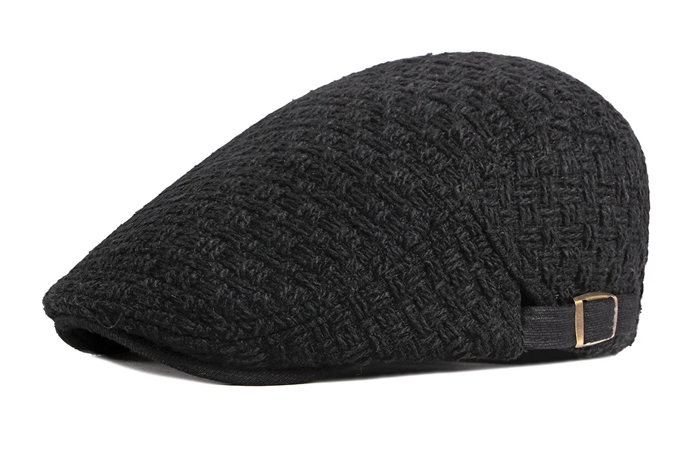 Осенне-зимняя мужская шапка, береты, британский западный стиль, шерсть, усовершенствованная плоская кепка плюща, Классическая винтажная полосатая Кепка