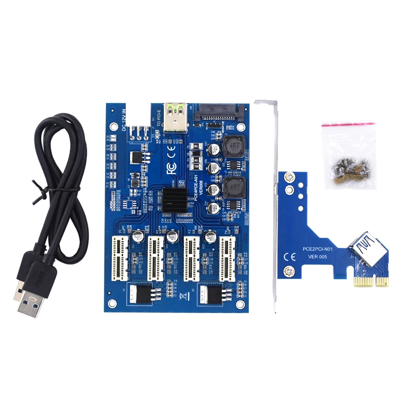TISHRIC PCIE 1 до 4 портов 1X плата адаптера PCI Express множитель Райзер карта PCI-E 16X