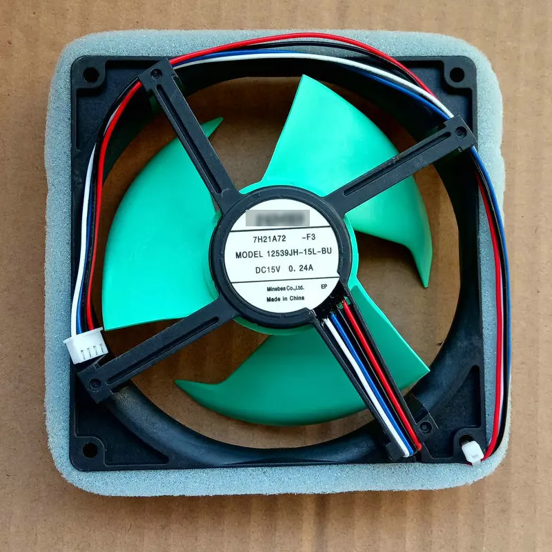 Original Novo 12539jh15l-bu Dc15v 0.24a 12cm para o Ventilador de Refrigeração do Refrigerador