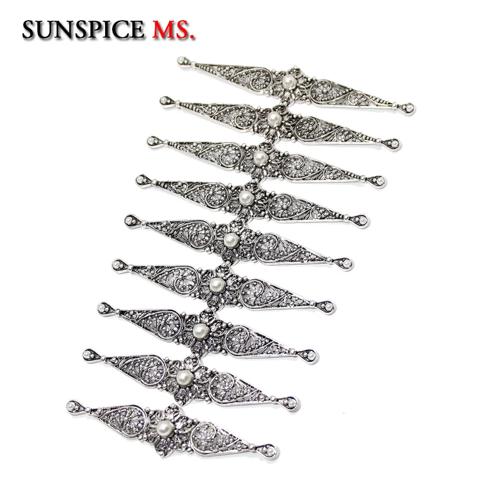 Sunspicems Caucasus Breastplate Turks Bride Wedding Jewelry Metal Buckle