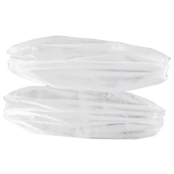 

100 Pcs Plastic Arm/Sleeves Covers,Waterproof Protector,Multifunctional, Household Goods,15.7 Inch,White-Dropship