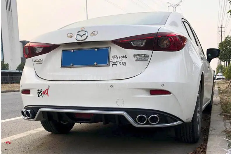 Защитные бамперы для заднего бампера Mazda 3 Axela ABS комплект кузова DCK 2017 2019|Обвесы| |