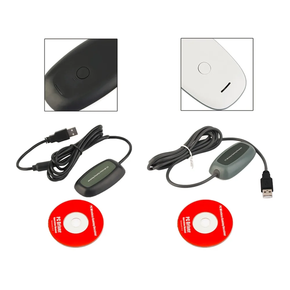 USB 2,0 беспроводной контроллер для ПК игровой usb-адаптер для приемника для microsoft для xbox 360 с CD