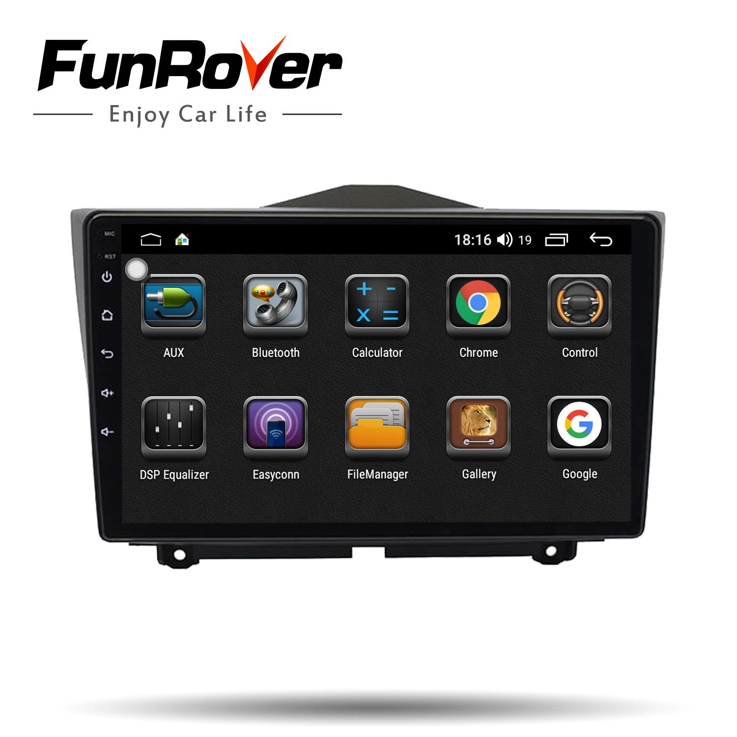 Funrover для LADA Granta android 9,0 автомобильный Радио мультимедийный плеер Авторадио Навигация gps 2 din 2.5D ips без dvd 9 дюймов