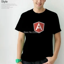 Camiseta js angular cor sólida verão para o sexo masculino t camisa do google angularjs