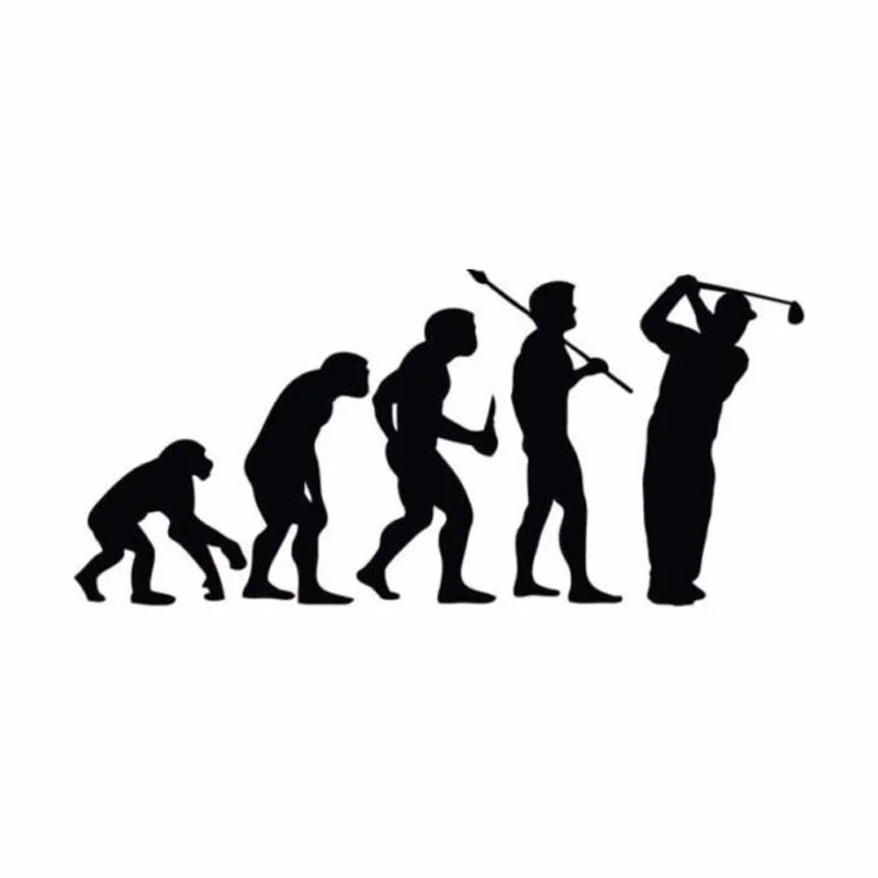 15,2 см* 7,1 см компьютерный стиль для игры в гольф Evolution наклейки для компьютера черный серебристый S2-0030