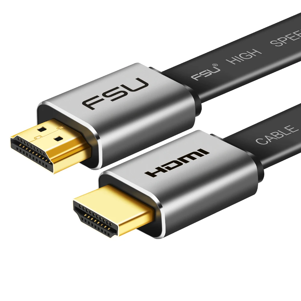 FSU HDMI кабель 4K V2.0 Slim для HD TV компьютера ноутбука PS4 проектора 0 5 м 1 2 3 поддержка 3D