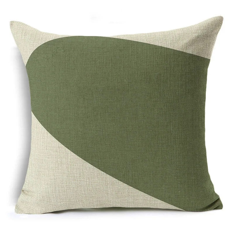 Leaf green decorative cushion cover flower pillowcase car sofa decorative pillowcase household pillow 45 x 45 cm