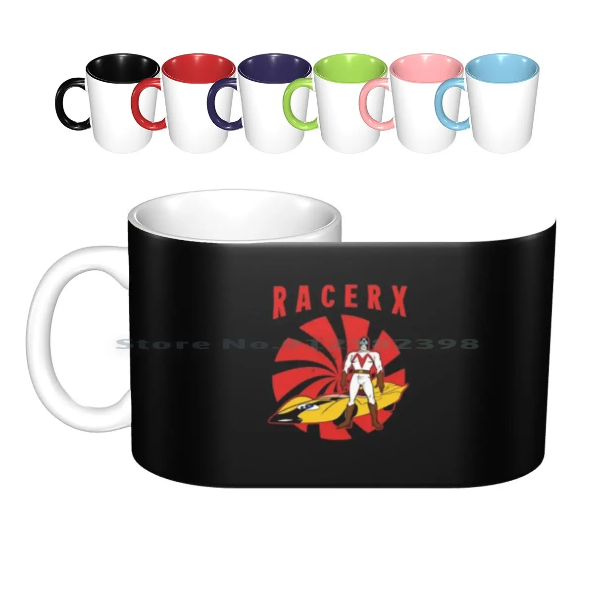 Retro Racer X Tazze In Ceramica Tazze Da Caffè Tazza Da Tè Al Latte Auto Comics Go Heart Mach 5 Retro Anime Speed Creative Trending Vintage