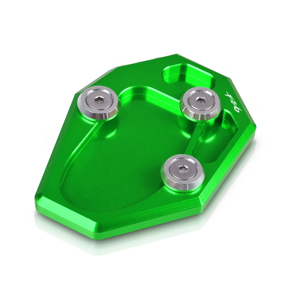 green CNC Kickstand боковая стойка Расширительная плата площадка для увеличения покрышки для мотоциклов Для Yamaha FZ6-S2 Fz6 FAZER 2004 2006 2007 2008 2009 - Цвет: green