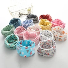 Осень-зима, детские шарфы, нагрудники для мальчиков и девочек, круглый шарф, детский воротник, детский теплый воротник с рисунками, Прямая поставка