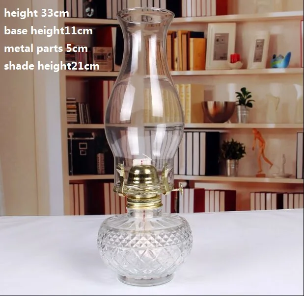 Классическая стеклянная керосиновая лампа винтажные романтические фонари для