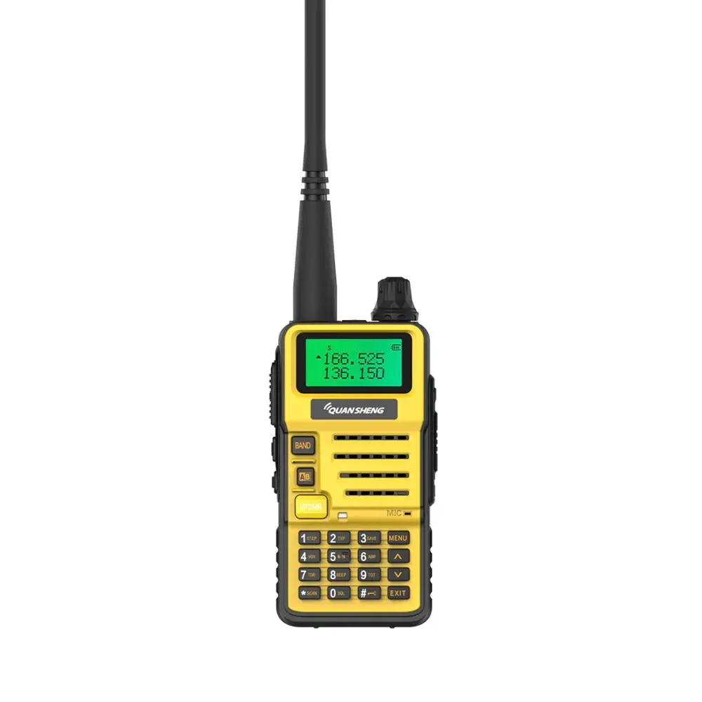 Walkie talkie литий-ионная батарея высокой емкости, UHF/VHF Двухдиапазонный прием/передача двухстороннее радио QUANSHENG UV-R50-11 с двумя часами