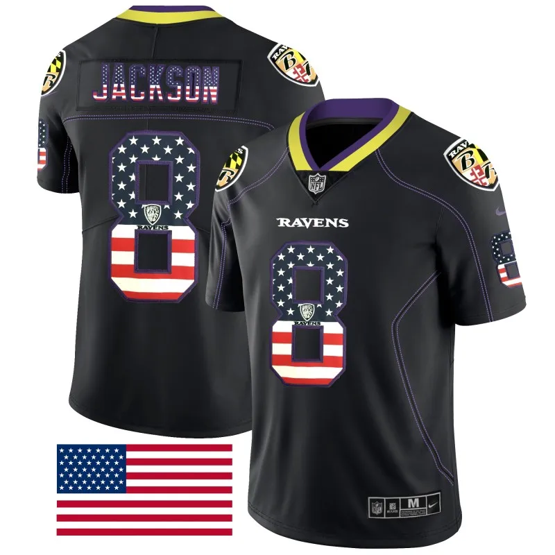 Новинка года. Высококачественная камуфляжная футболка Baltimore Lamar Jackson Ravens - Цвет: MEN