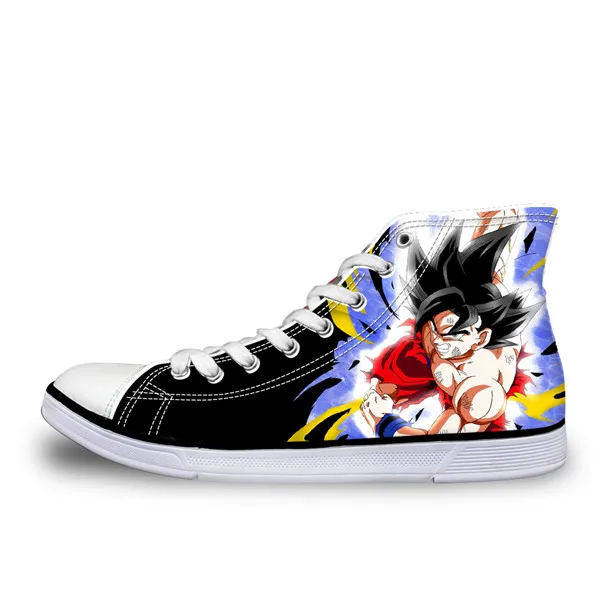 H6863AK ELVISWORDS Dragon Z Ball мужские кроссовки с вулканизированной подошвой крутой Жемчуг дракона Супер Синий персонаж сын Goku vegeta мужские высокие парусиновые туфли - Цвет: H6863AK