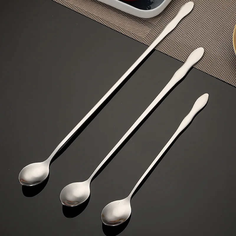 Gourd Long Handle Coffee Tea Stirring Spoon Stainless Steel Honey Ice Cream Teaspoons Kitchen Bar Tools stainless steel spoon,tea spoon