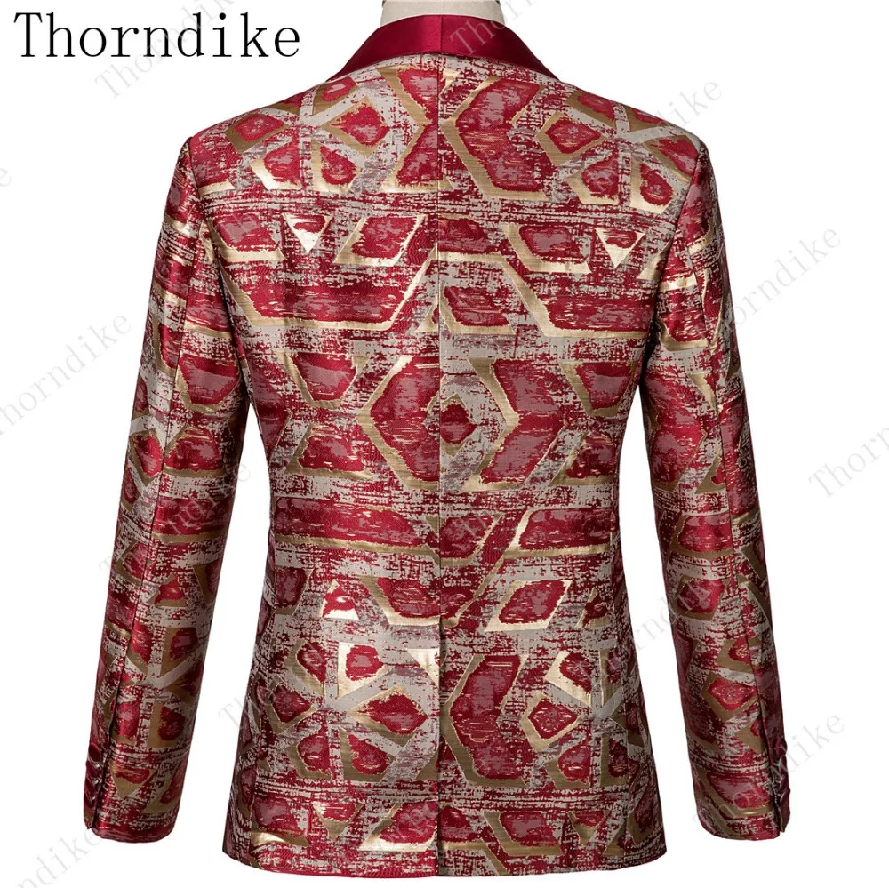Торндайк красно-Goldern дизайн бренда Slim Fit для костюм Для мужчин мужской костюм для выпускного вечера, для выпускного вечера смокинг, костюмы жениха для Для мужчин свадебные туфли