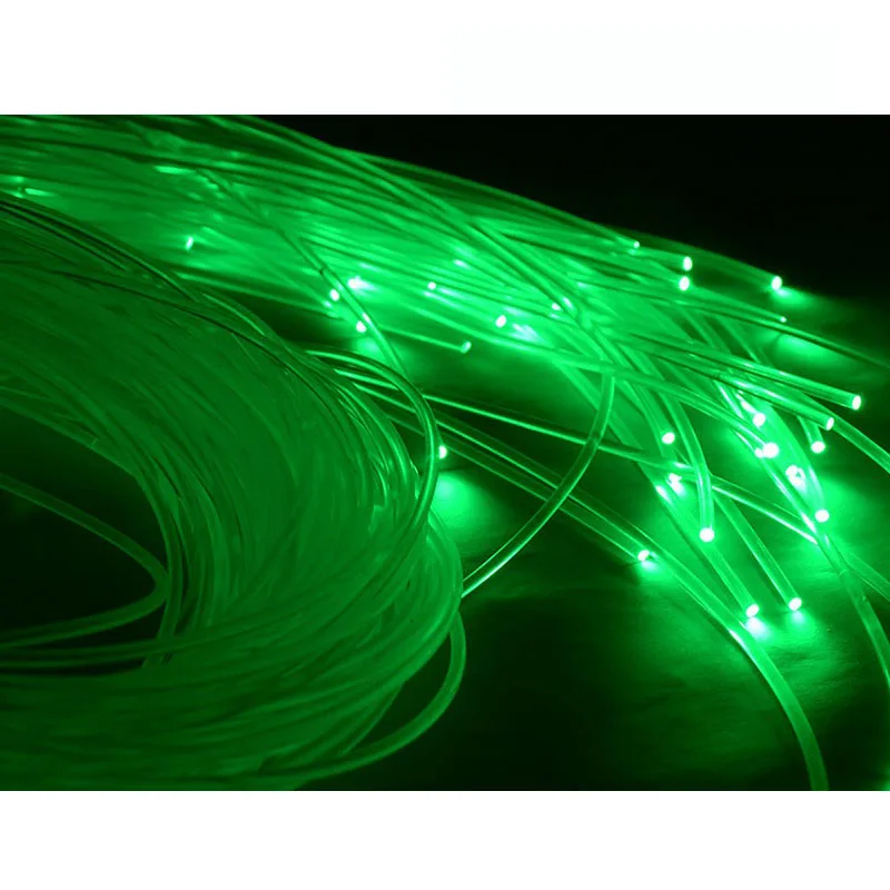 Helderheid 20Pcs X 2Mm Diameter 1 ~ 5 Meter Lengte Pmma Einde Gloed Plastic Fiber Optic Kabel Voor verlichting Decoratie Gratis Verzending