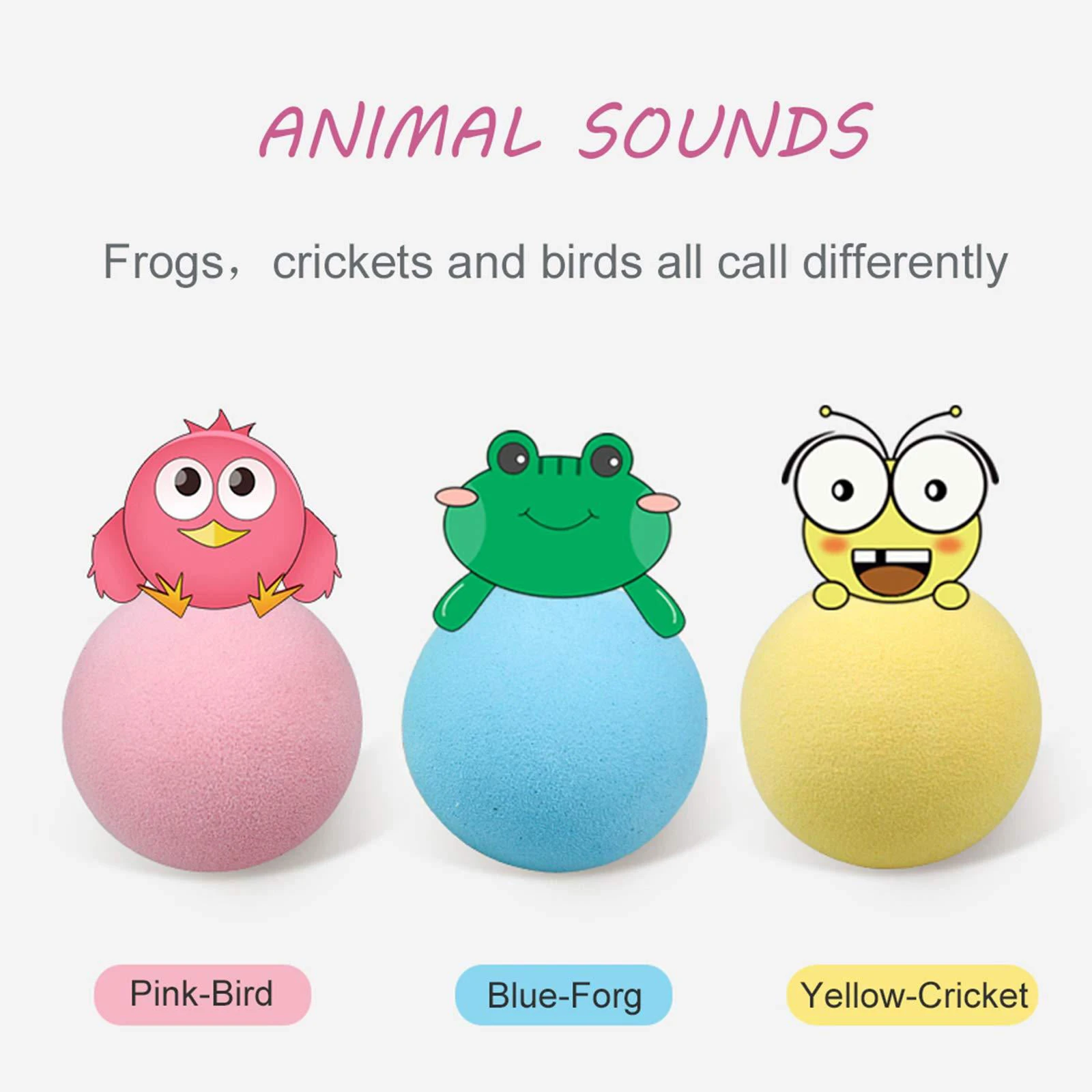 Cat Toy Ball With Animal Sounds Imitation, Squeak Sound Ball, Interactive  Cat Toy Ball, Stimulates - Cat Toys - AliExpress