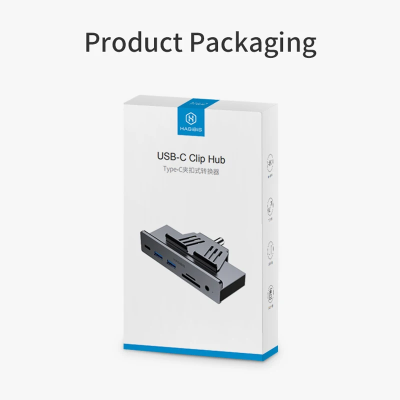 Хагет тип-c концентратор USB 3,0 хаб зажим дизайн Алюминиевый тип-c к HDMI сплав Клип-тип SD/TF кард-ридер аудио порт для Apple iMac