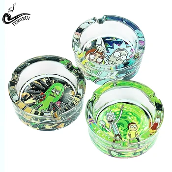 

Small Glass Ashtray Unbreakable Decorative Tray for Cigarette Ashtray Light Circular Smoke Convenient for Ashtray Home