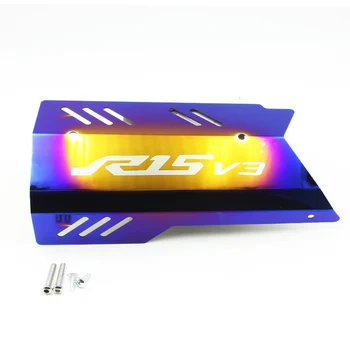 

For YAMAHA Yamaha R15v3 Exhaust Pipe Anti-scalding Cover Stainless Steel Burnt Titanium Insulation Board Exhaust Decorative Cove