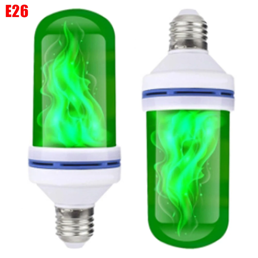 4 Modes Fire Model LED Flame Light Gifts Holiday Dynamic Simulation Flaming Home Bulbs Courtyard Vintage Hotel Flickering