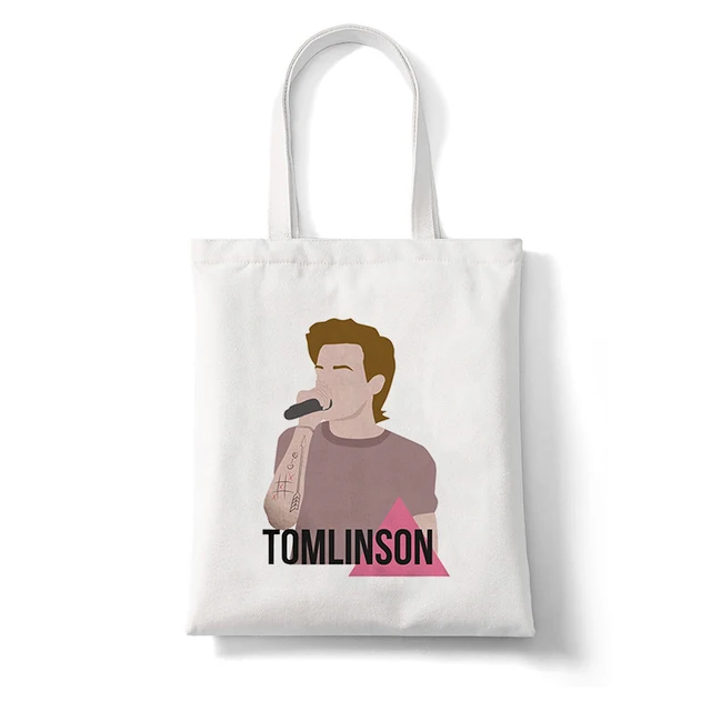Louis Tomlinson Walls One Direction Shopper Bags Shopping Bag Tote Bag Shoulder Bag Canvas Bags Large Capacity College Handbag W255