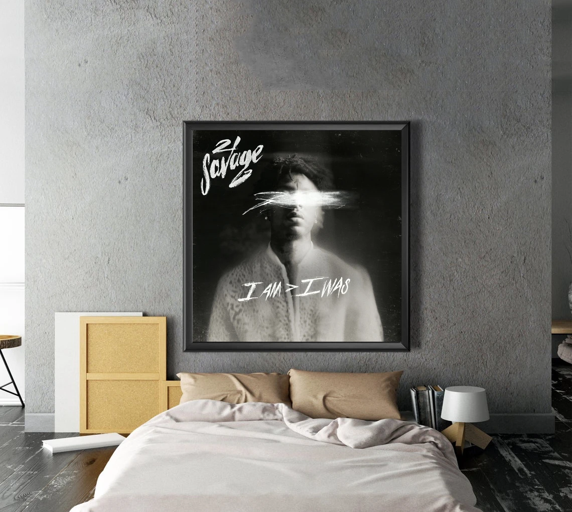  CAOVI Poster Music 21 Savage Rapper Songwriter Artworks Canvas  Poster Room Aesthetic Wall Art Prints Home Modern Decor Gifts  Framed-unframed 12x18inch(30x45cm) : Everything Else