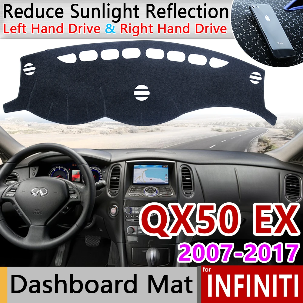 Для Infiniti QX50 EX35 EX37 EX30d 2007~ J50 Противоскользящий коврик для приборной панели Защита от солнца Dashmat автомобильные аксессуары коврик 2008 2009