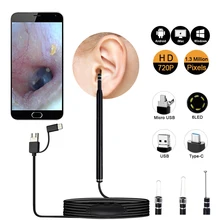 Ear Cleaning Earpick Medical Otoscope Cleaner Ear Sticks Minifit Camera Endoscope Ear Cleaning Wax Removal Tool Android PC
