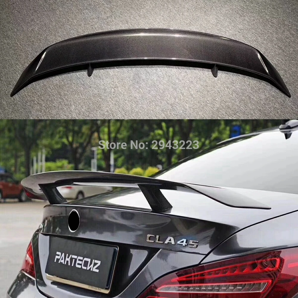 Универсальный Стиль для Mercedes-Benz CLA CLA45 C117 W117 2013UP AMG GT стиль задний спойлер из углеродного волокна крыло крышка багажника автомобиля Стайлинг