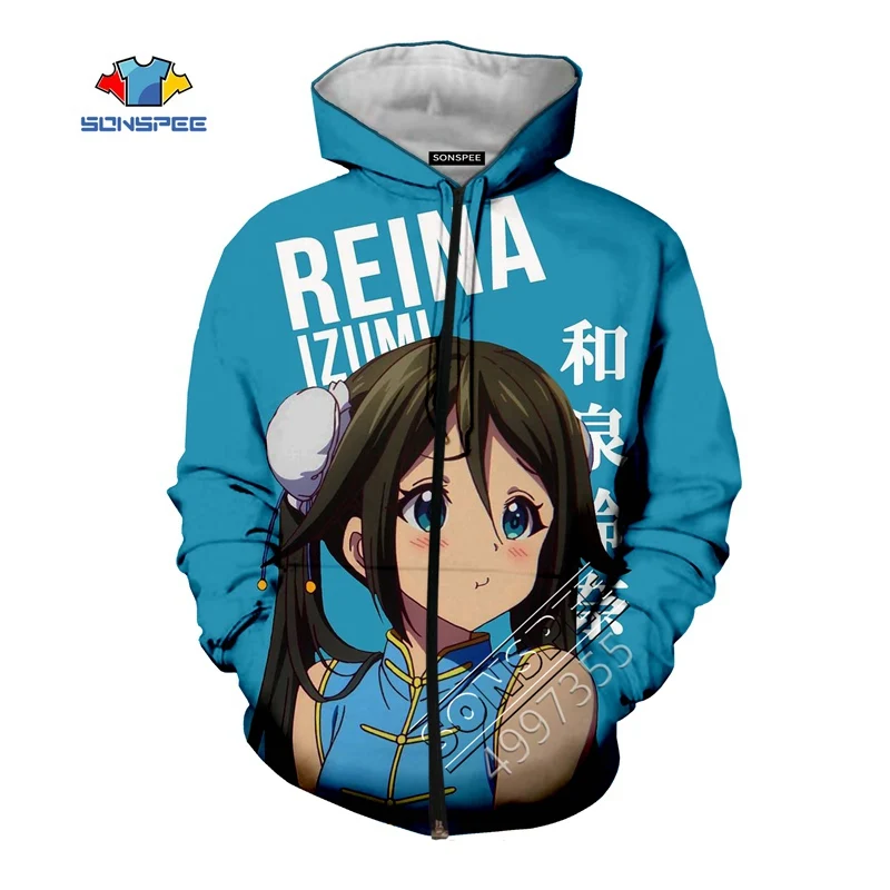 Anime Girls IZUMI Reina Harajuku Tops Boys girls Teens Cap Hoodie Men Women T-shirt 3D Clothes Kawaii Jacket Sweatshirts Hip hop (2)