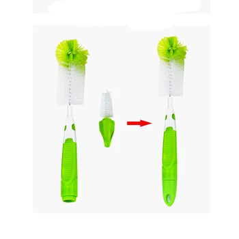 

Bottle Brush 360 Rotation Unique design For Baby Milk Feeding Bottles Scrubbing Nylon Nipple Cleaning Tool For Washing Cleaning