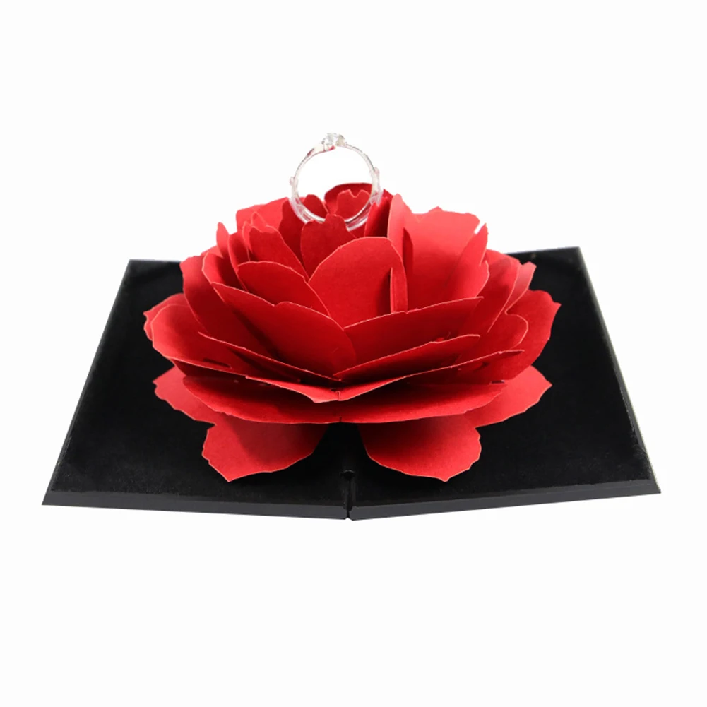Unique Pops Up Rose Wedding Engagement Rings Box Surprise Jewelry Storage Holder Valentine'S Day Best Gift Boxes For Women Rings 27 Unique Pops Up Rose Wedding Engagement Rings Box Surprise Jewelry Storage Holder Valentine'S Day Best Gift Boxes For Women Rings