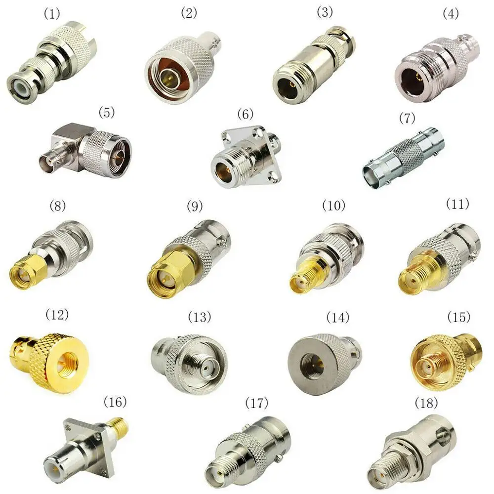 RF Coax Adapter SMA/N/N Type Male Female to BNC Male Female Connector